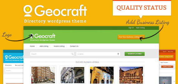 GeoCraft Business Directory Listing WordPress Theme