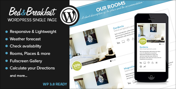 Bed&Breakfast | Single Page WordPress Theme