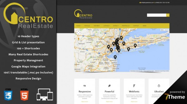 Centro – an extensive WordPress Real Estate Theme
