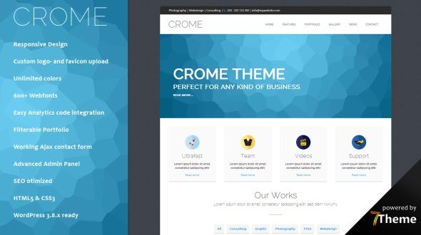 Crome – powerful WordPress Business Theme