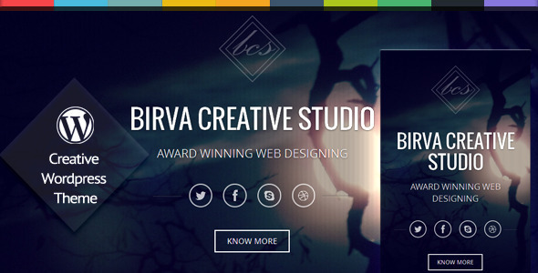 Birva – One Page Responsive WordPress Theme