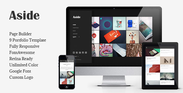 Aside – Photo Portfolio Sidebar WordPress Theme