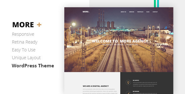 MORE – Creative One Page WordPress Theme