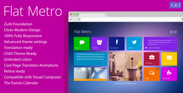 Flat Metro – Responsive WordPress Theme