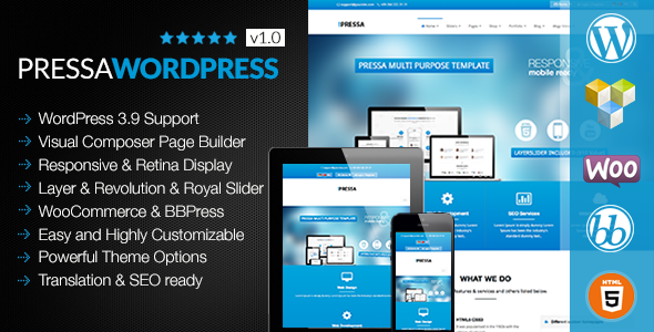 PRESSA – Multi Purpose WordPress Theme
