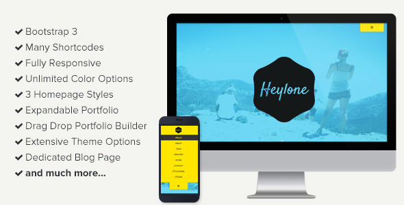 Heylone – One Page Parallax WordPress Theme
