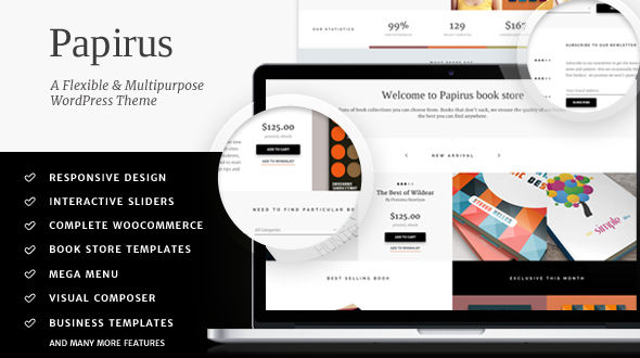 Papirus – Ultimate WordPress Business Theme for Book Store