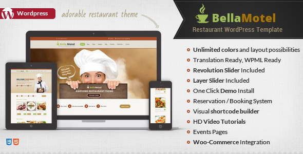 Bella Motel – Restaurant & Bakery WordPress Theme