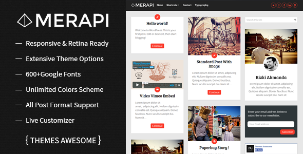 Merapi – Modern Grid Blog Theme