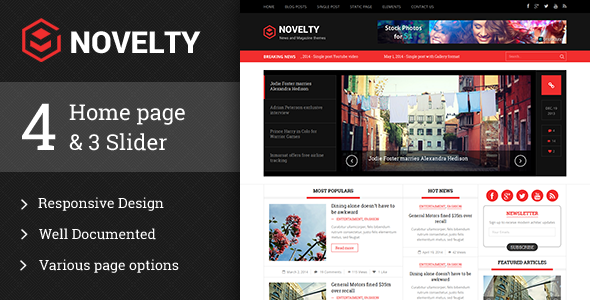 Novelty Magazine WordPress theme