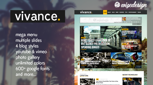 Vivance – Magazine WordPress Theme