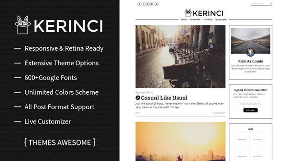 Kerinci – Minimalist Modern Blog Theme