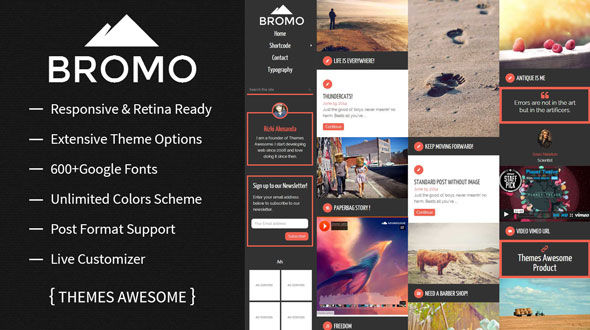 Bromo – Responsive Grid Blog Theme