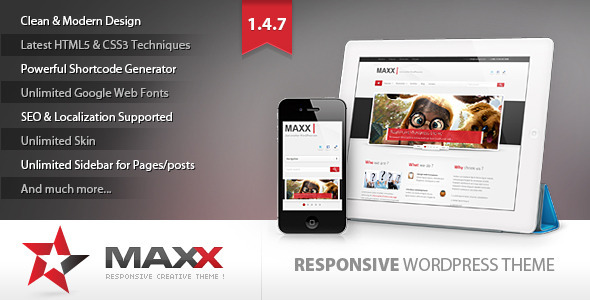 Maxx – Responsive Creative WordPress Theme