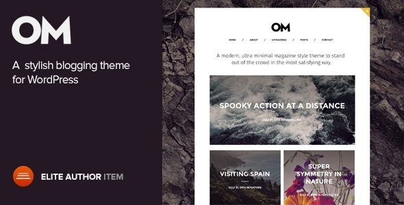 OM – A stylish blogging theme for WordPress