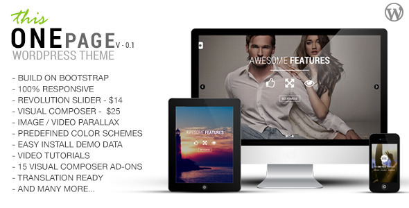 This One – One Page Responsive WordPress Theme
