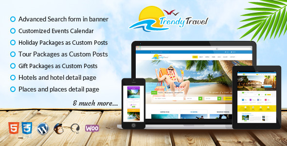 Trendy Travel- Multipurpose Tour Package WP Theme