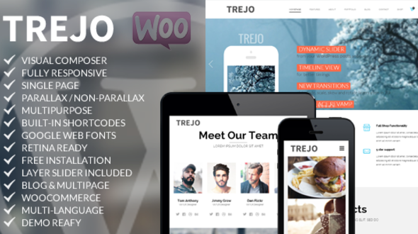 Trejo – Multipurpose Responsive One Page WordPress Theme