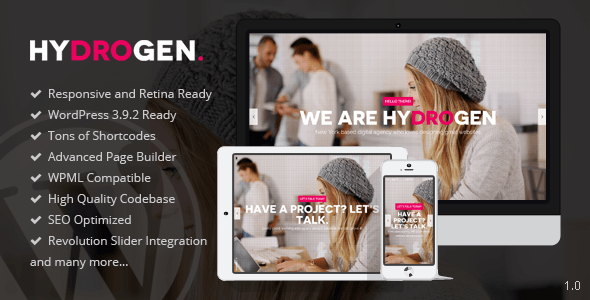 Hydrogen – Multipurpose WordPress Theme