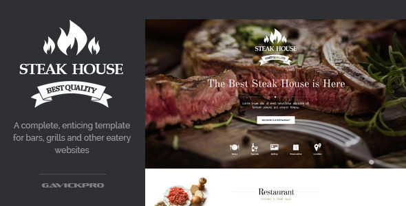Steak House Food WordPress Theme