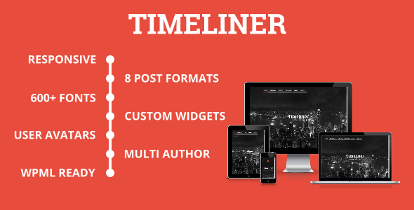 Timeliner | Responsive Timeline Blogging WP Theme