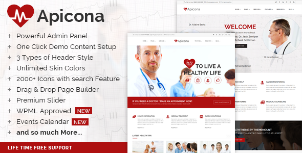 Apicona – Health & Medical WordPress Theme